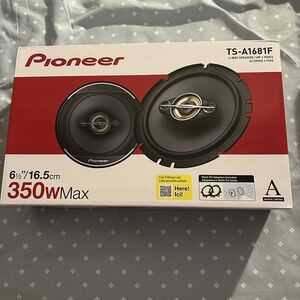 Pioneer TS-A1681F 6.5" 350W Car Speakers - Black and Red
